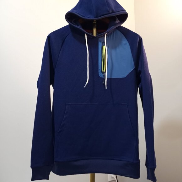 AVALANCHE NAVY BLUE LONG SLEEVE HOODIE MENS SIZE L - Picture 1 of 5